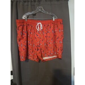 Way to Celebrate Patriotic Swim Trunks, Men's 3XL Shorts American Flag Fireworks